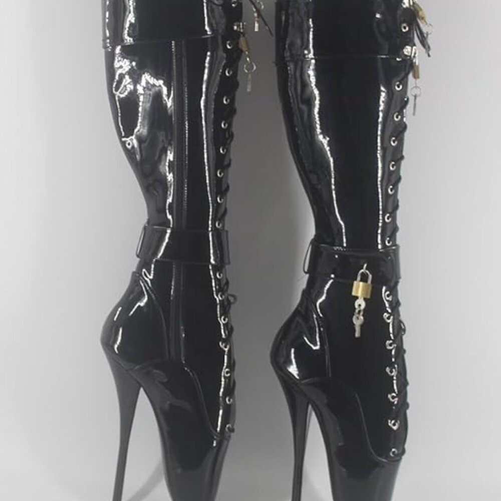 Womens Padlocks Ballet Boots - Picture 5 of 5